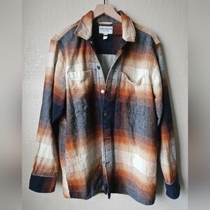 Arizona Jean Co Men's L 100% Cotton Flannel Button-Up Shirt